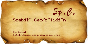 Szabó Cecílián névjegykártya